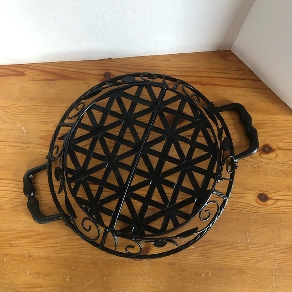 Metal  Floral Decorative Tray - Picture 3 of 7